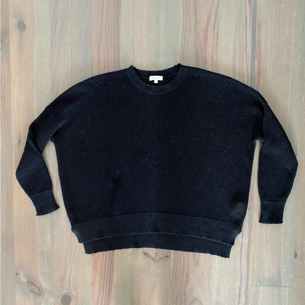 Demylee New York cropped linen black sweater S